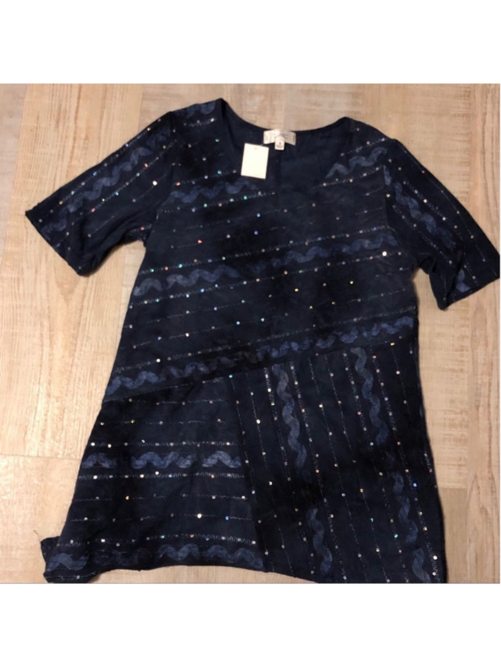 NEW SHANNON FORD NEW YORK Embellished Tunic Top SMALL